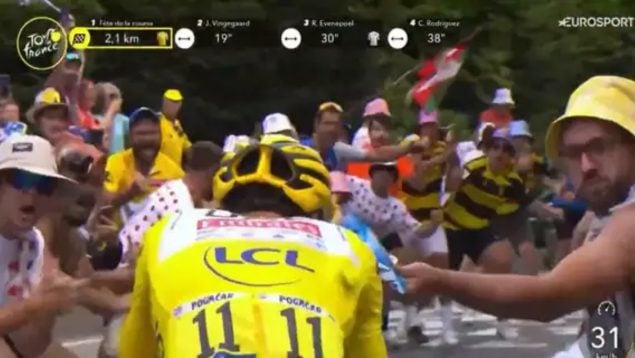 Tadej Pogacar, bolsa de patatas, Tour de Francia