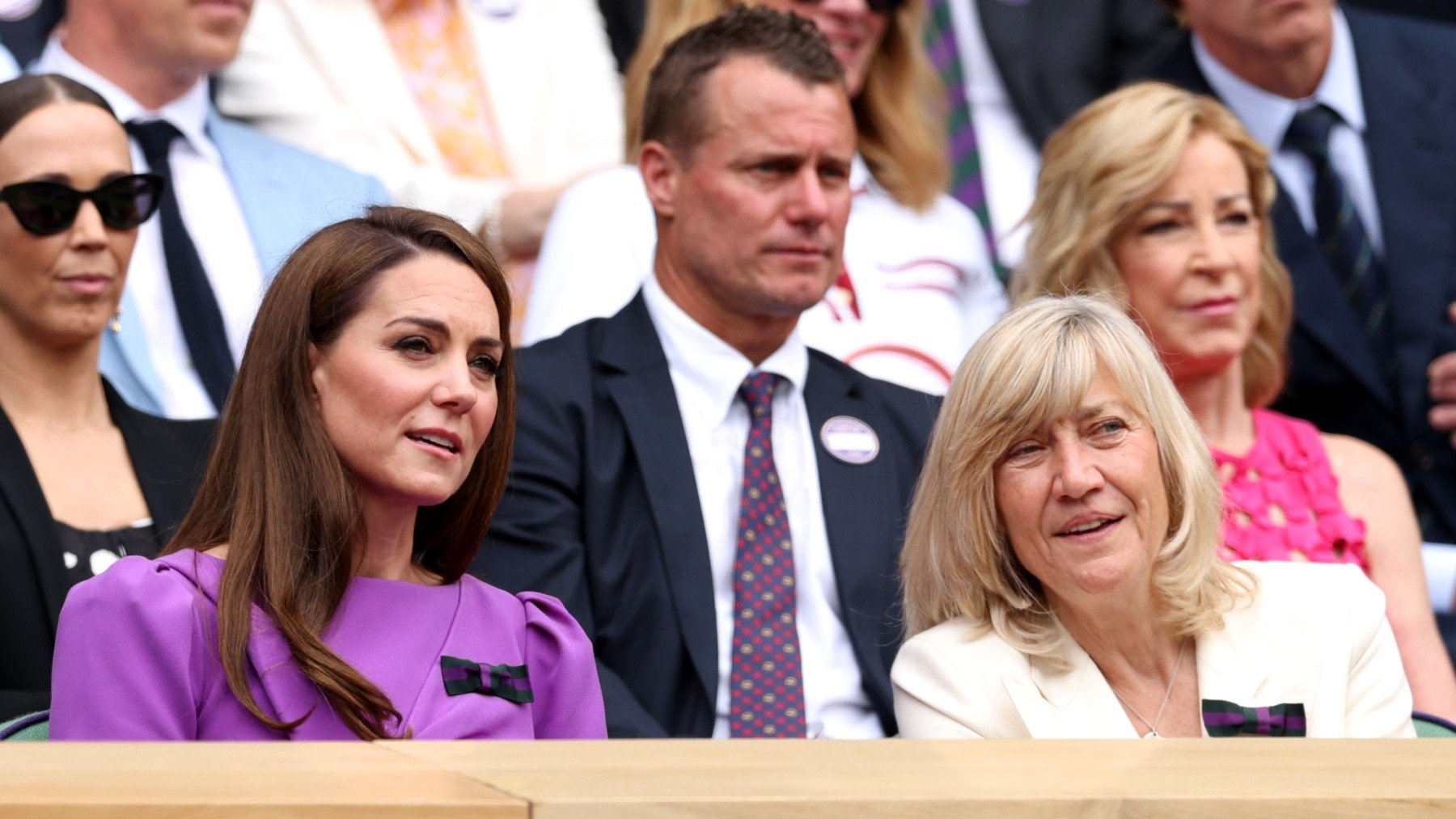 Kate Middleton, en el palco de Wimbledon. (Getty)