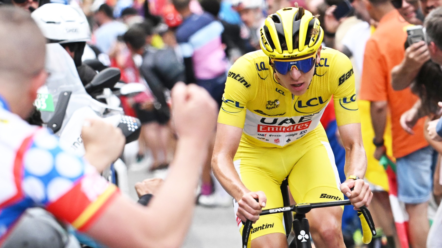Tadej Pogacar, en la etapa 15 del Tour de Francia. (Europa Press)