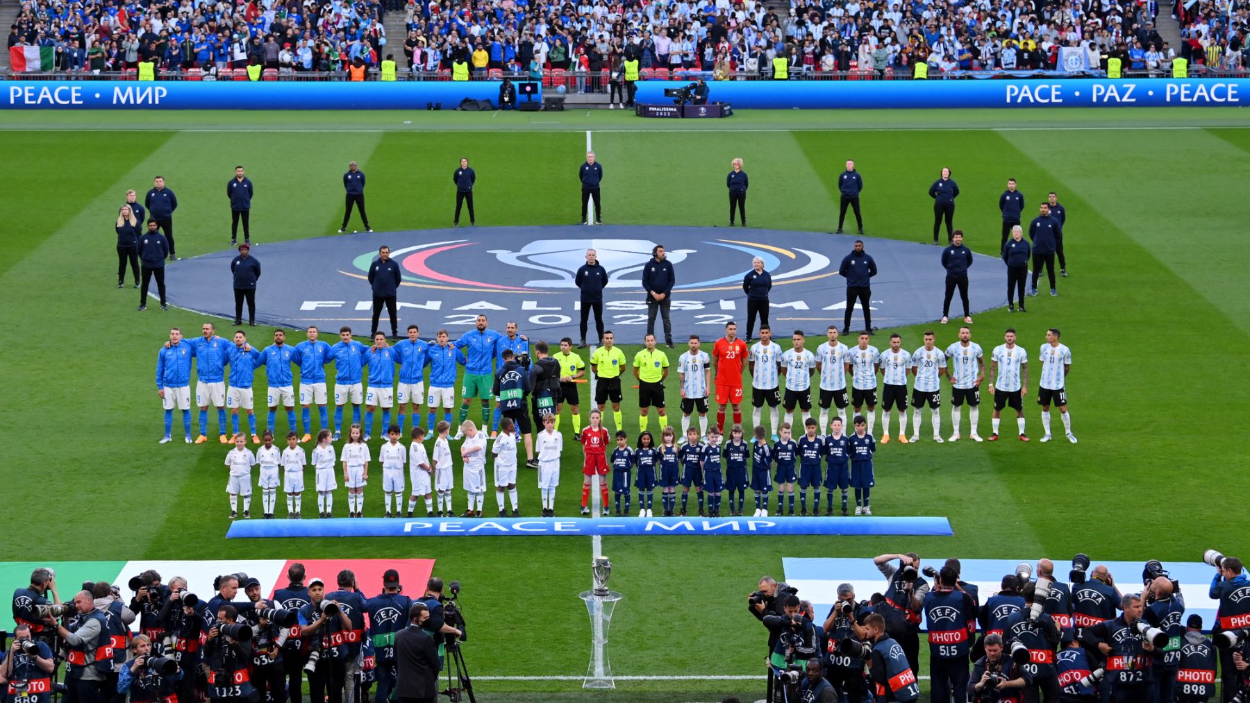 Argentina e Italia en la primera Finalissima. (Getty)