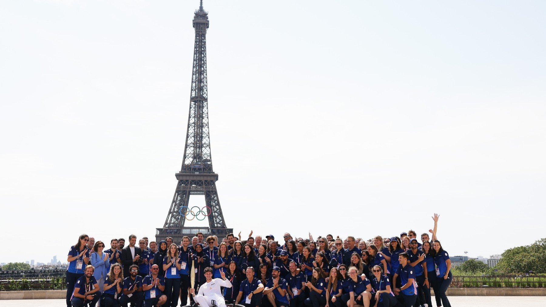 La Torre Eiffel, lista para los Juegos Olímpicos de París 2024. (Getty)