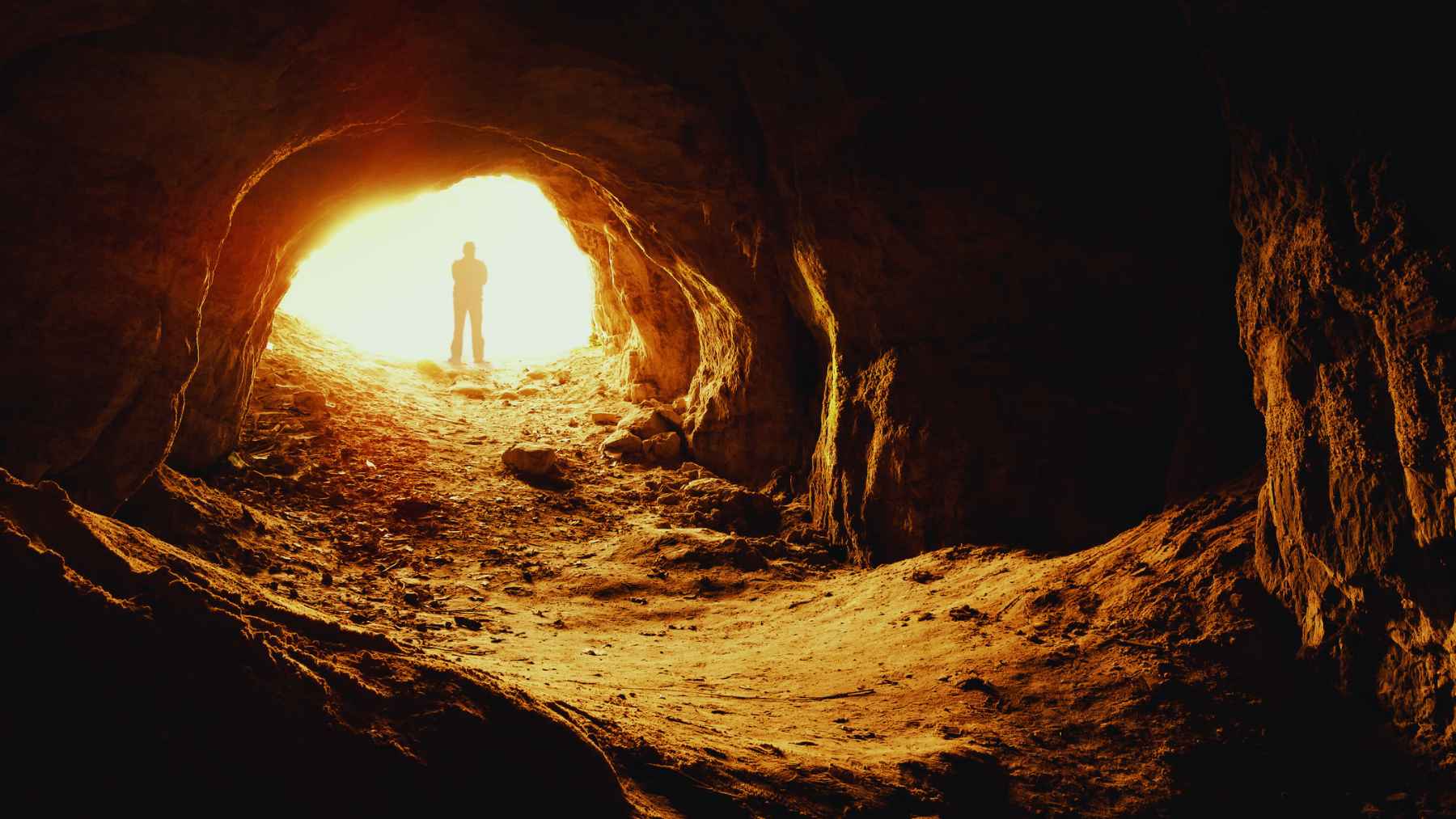 Interior de una cueva.