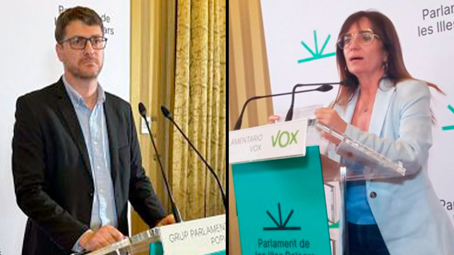 Sebastià Sagreras (PP) y Manuela Cañadas (Vox).