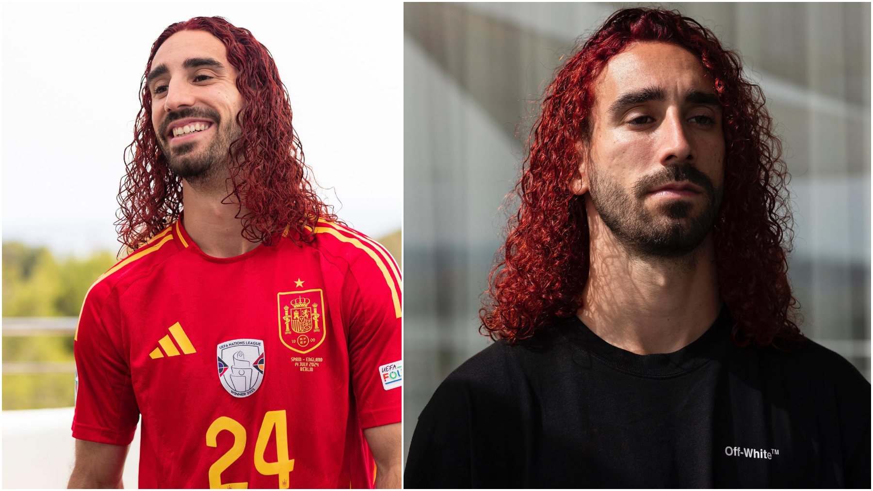 Cucurella y su nuevo look.