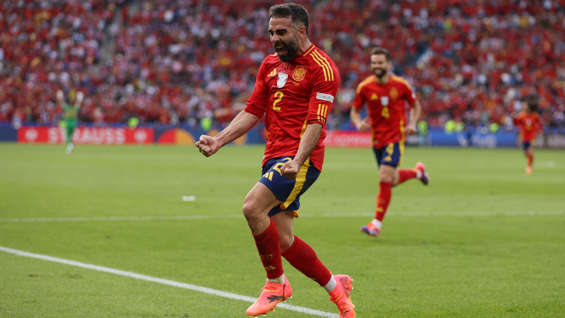 Dani Carvajal en la Eurocopa. (Getty)