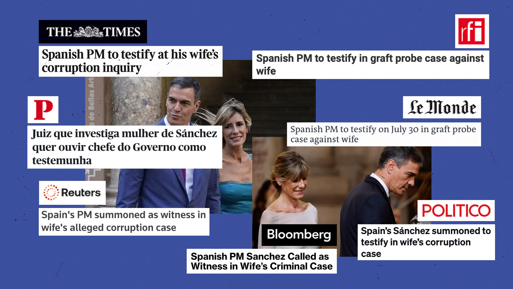 Noticias de los medios internacionales sobre Pedro Sánchez.