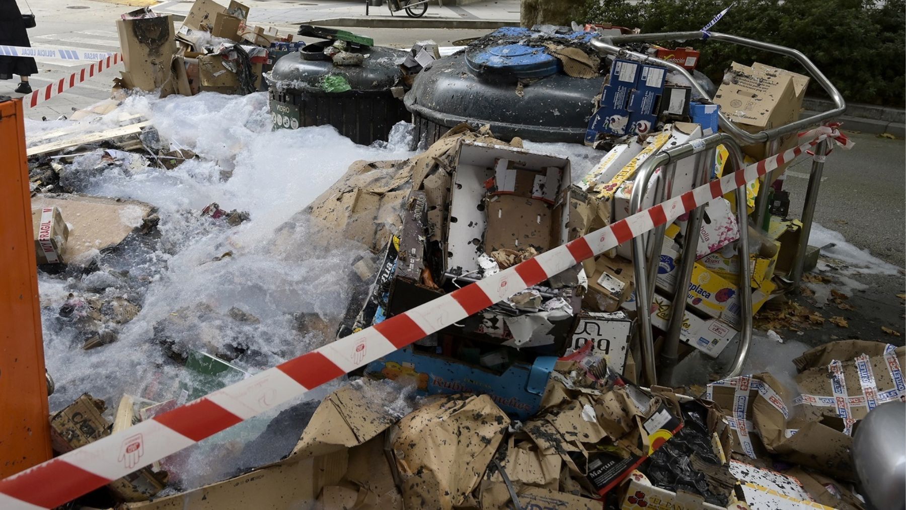 Basura acumulada a consecuencia de la huelga. (FOTO: E.P.)