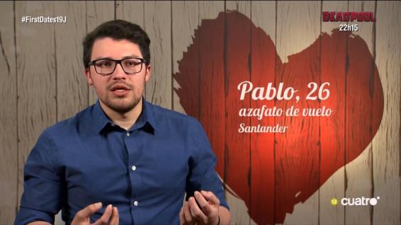 Pablo en 'First Dates'. (Mediaset)