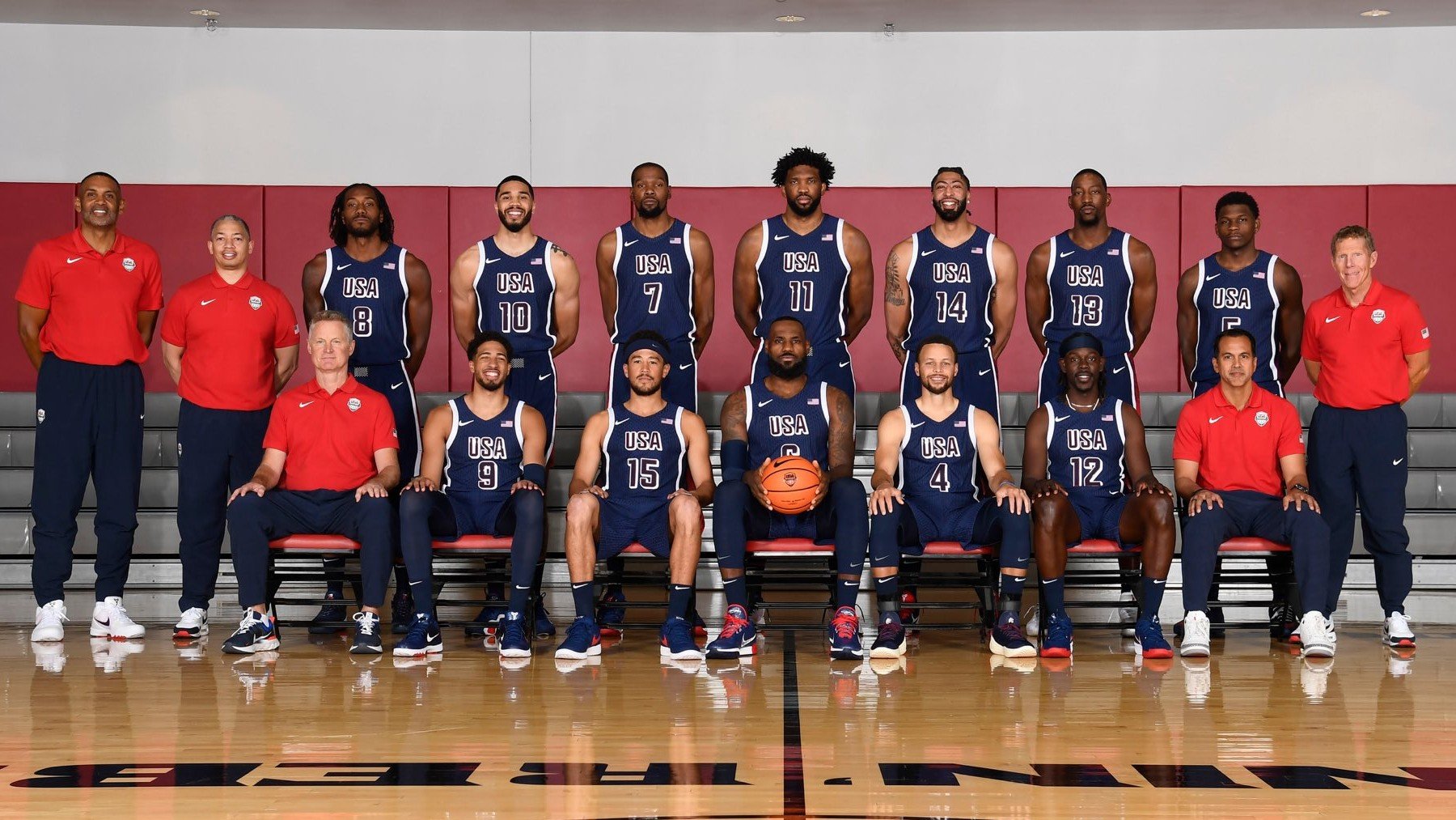 La plantilla de Estados Unidos de baloncesto para los Juegos Olímpicos. (Team USA)