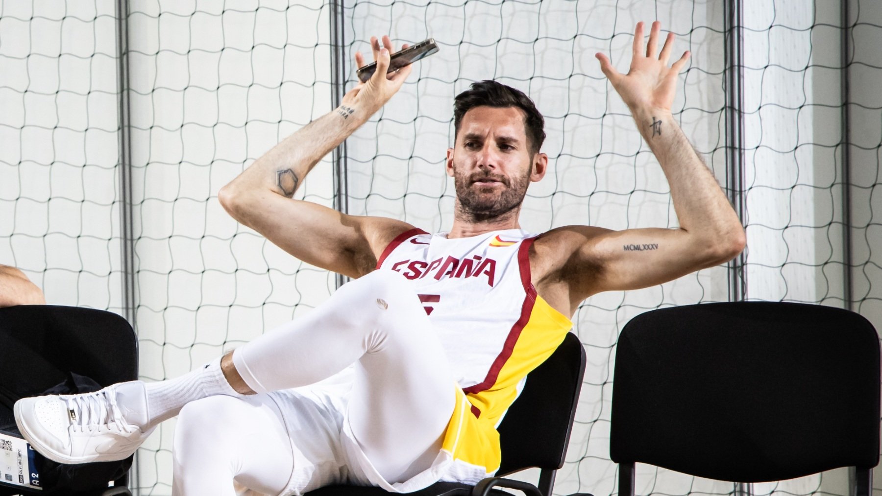 Rudy Fernández en un entrenamiento de la selección. (FIBA)