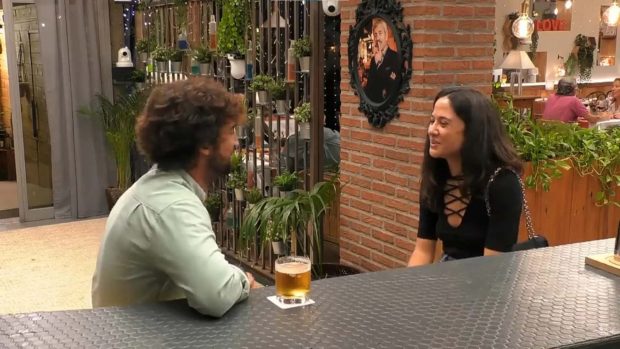 Óscar y Sandra en 'First Dates'. (Mediaset)