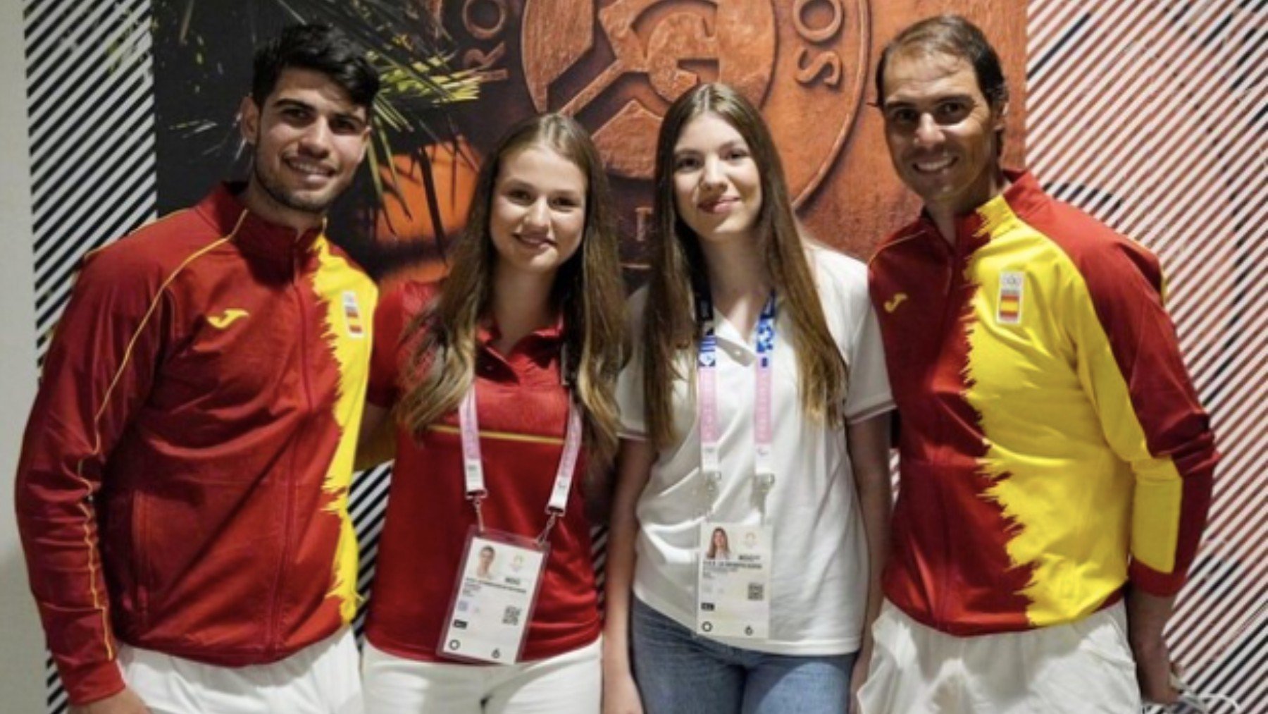 Alcaraz y Nadal junto a la Infanta y la Princesa. (Casa Real)