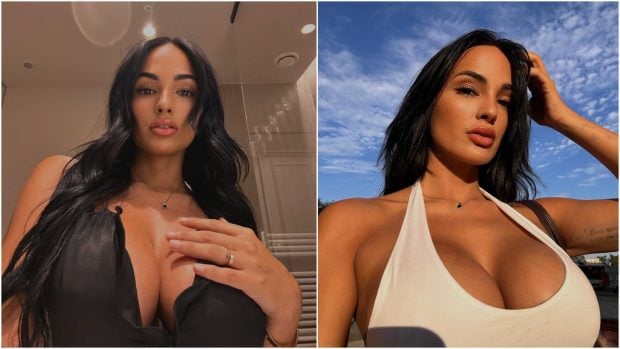 La actriz erótica Claudia Bavel en varias imágenes en sus redes sociales (Instagram).