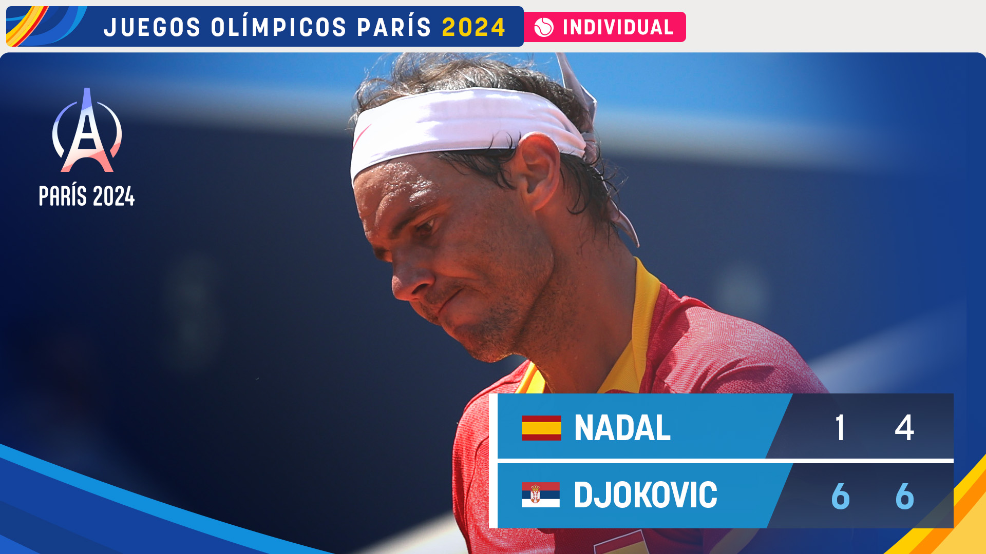 Rafa Nadal perdió ante Novak Djokovic.