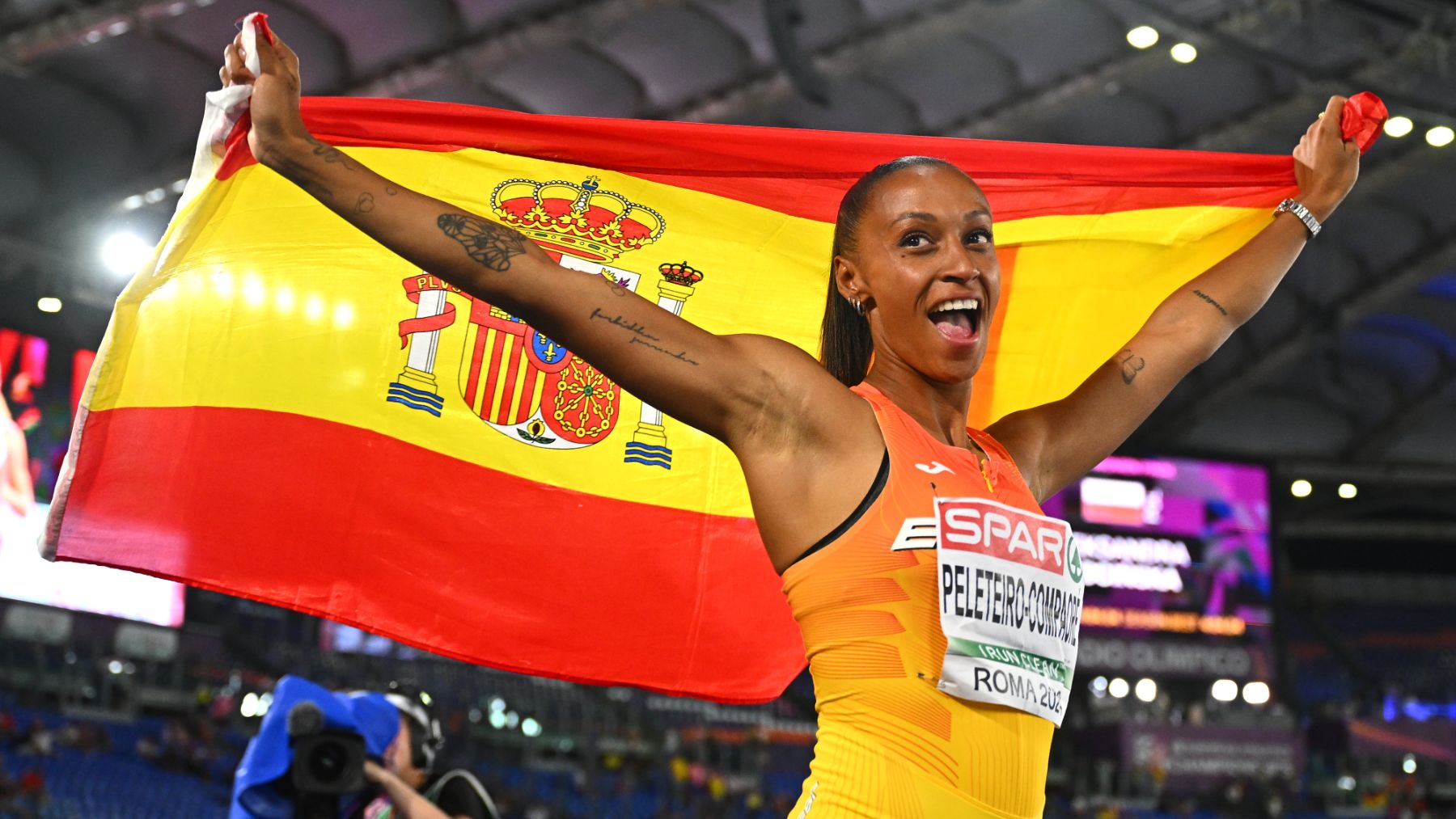 Ana Peleteiro tras ganar el oro en el Europeo de Roma. (Getty)