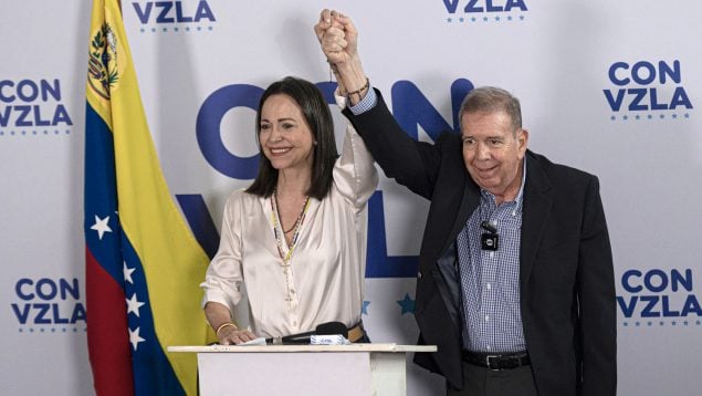 Corina Machado y Edmundo González. (Foto: Getty)