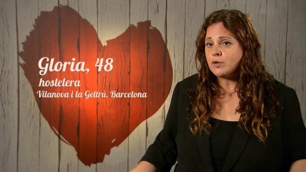 Gloria en 'First Dates'. (Mediaset)
