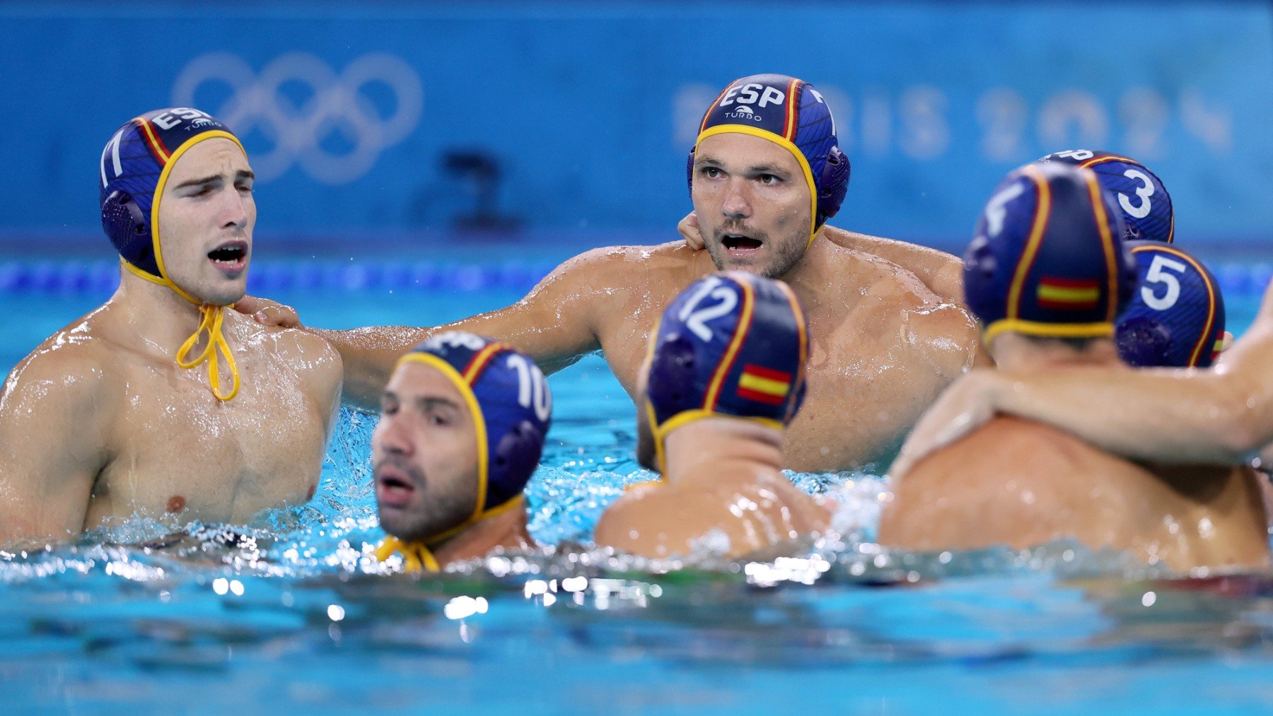 La selección española de waterpolo. (Getty)