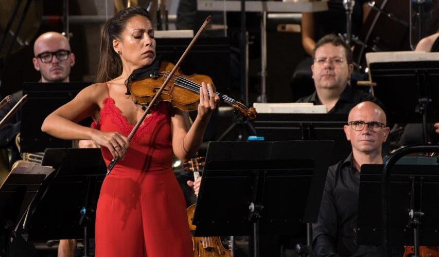 La violinista Leticia Moreno, actuando en el Festival Bellver.