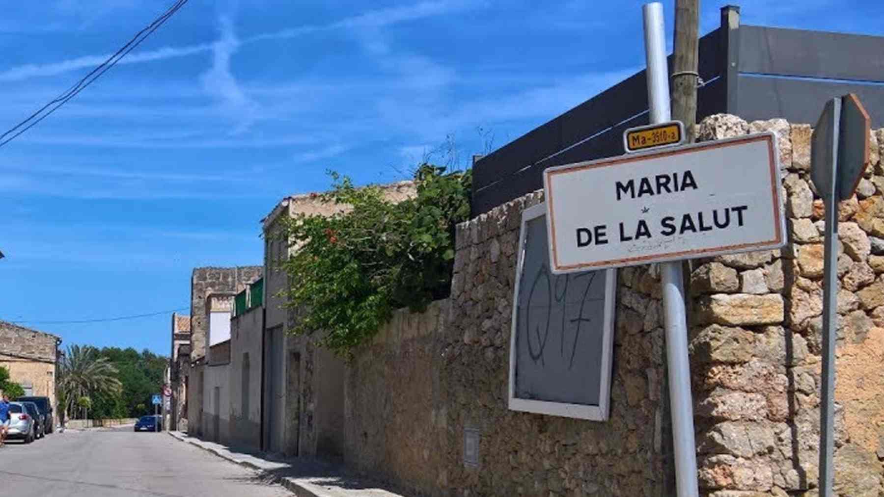 Entrada al casco urbano de la localidad mallorquina de Maria de la Salut.