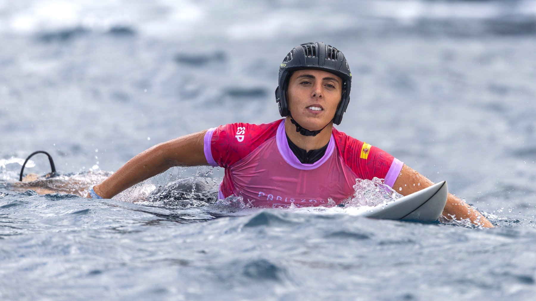 Nadia Erostarbe, en surf. (Getty)