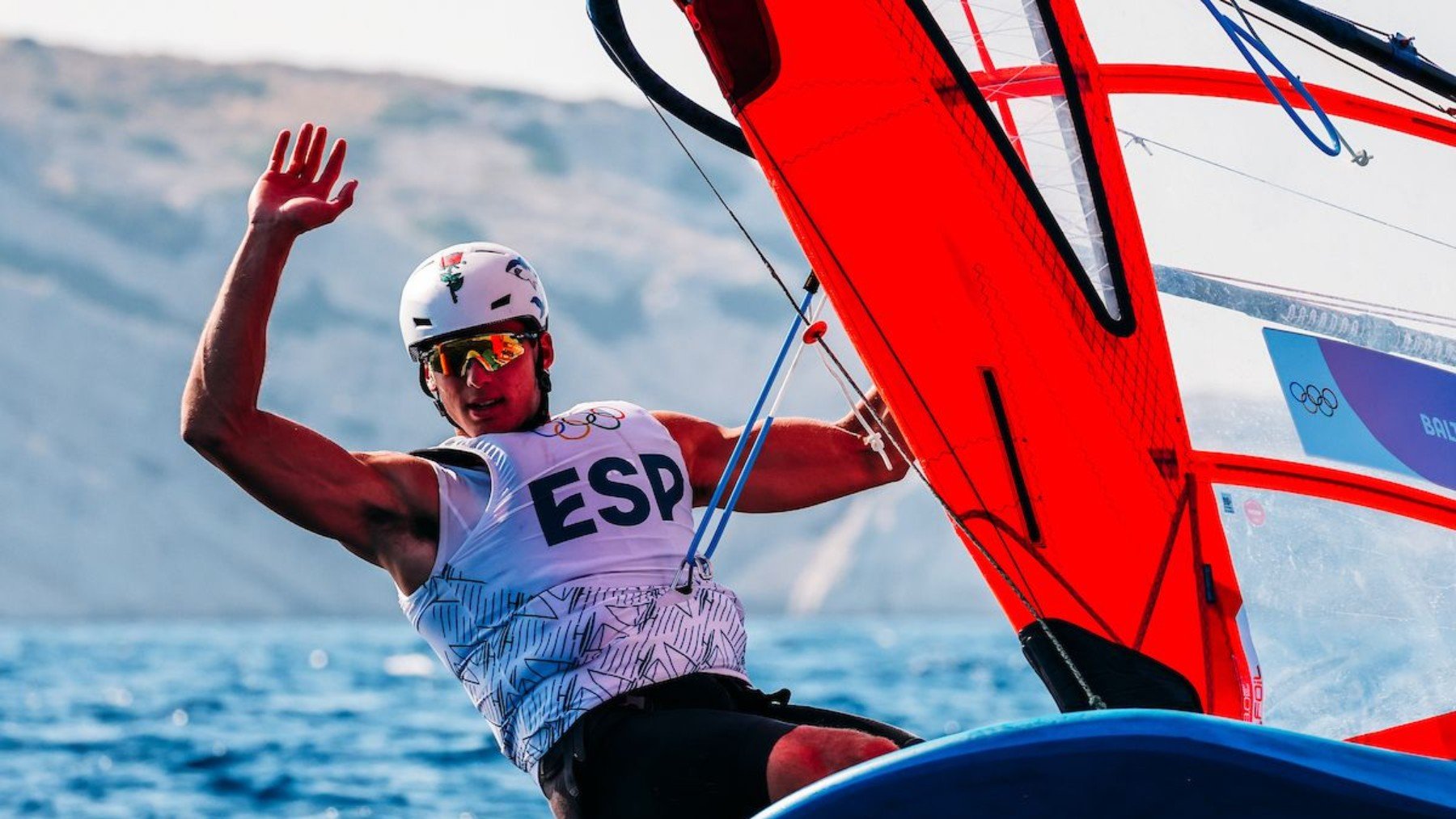 Nacho Baltasar, durante la regata.