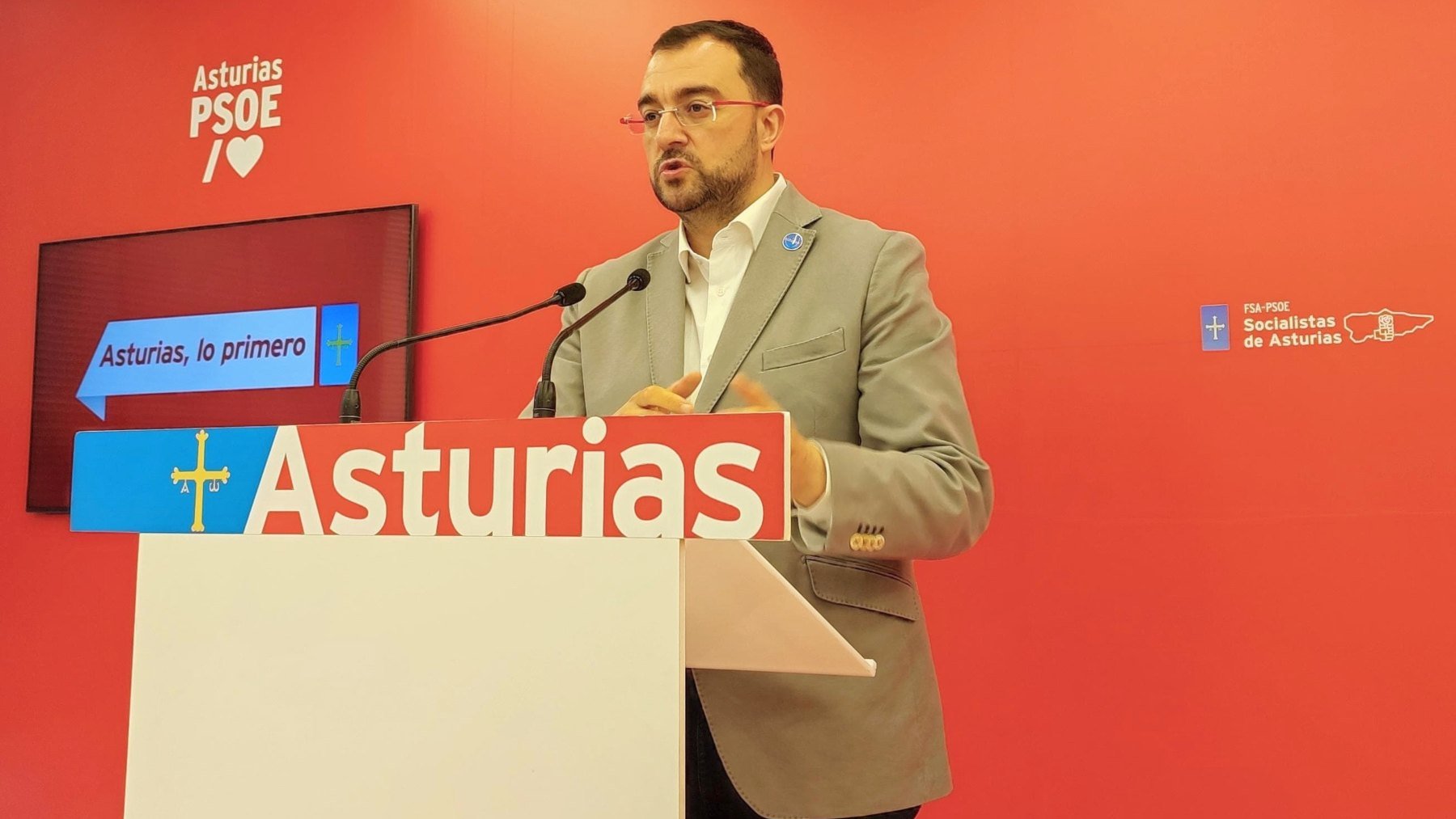 El presidente de Asturias y dirigente socialista, Adrián Barbón. (Foto: EP)