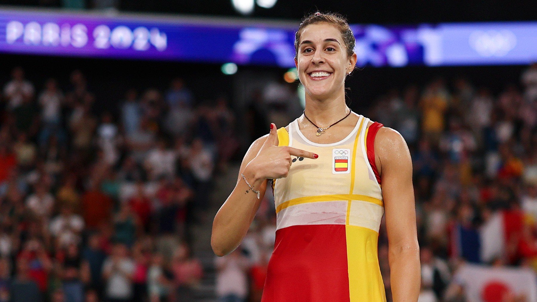 Carolina Marín, en un partido de los Juegos Olímpicos. (Getty)