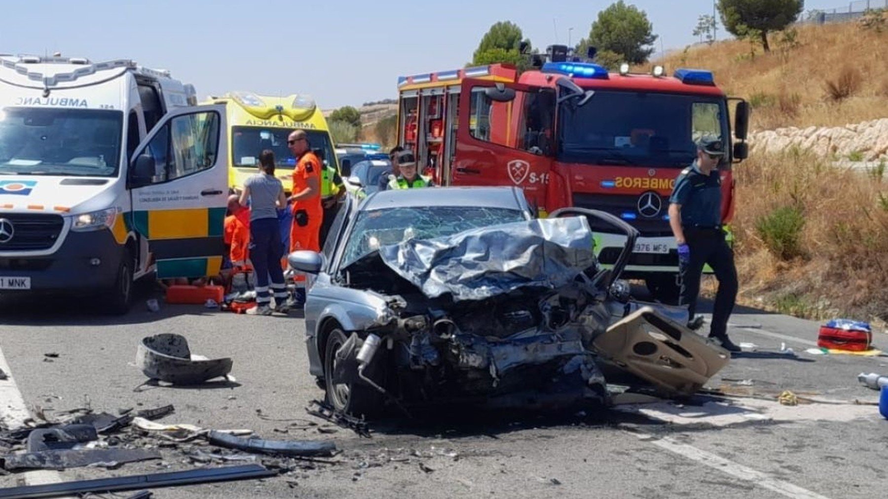 Accidente en Casabermeja (Málaga).