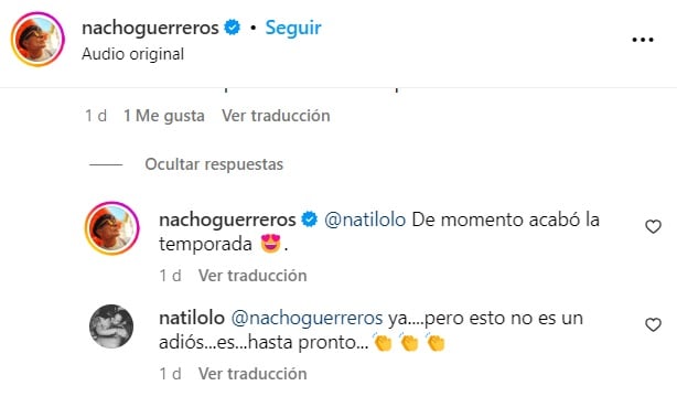 Nacho Guerreros aclara que solo se despide de La que se avecina por el final del rodaje de la temporada 15 (Instagram).