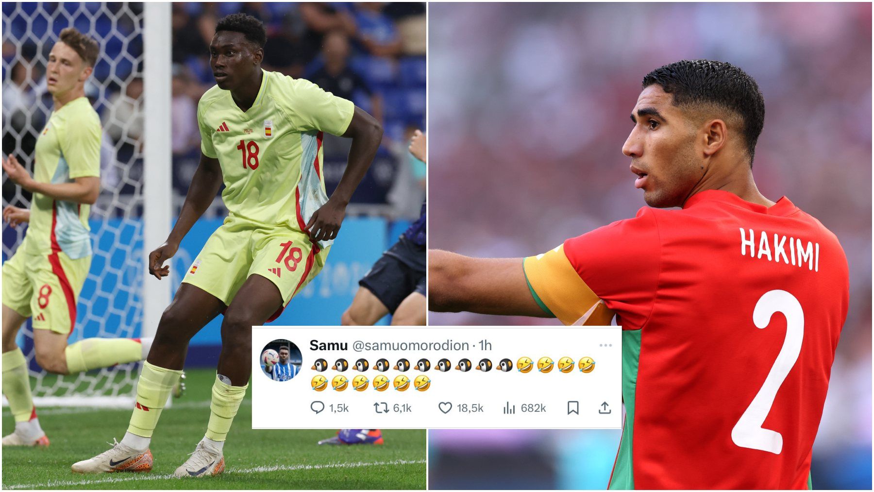 Samu Omorodion y Achraf Hakimi