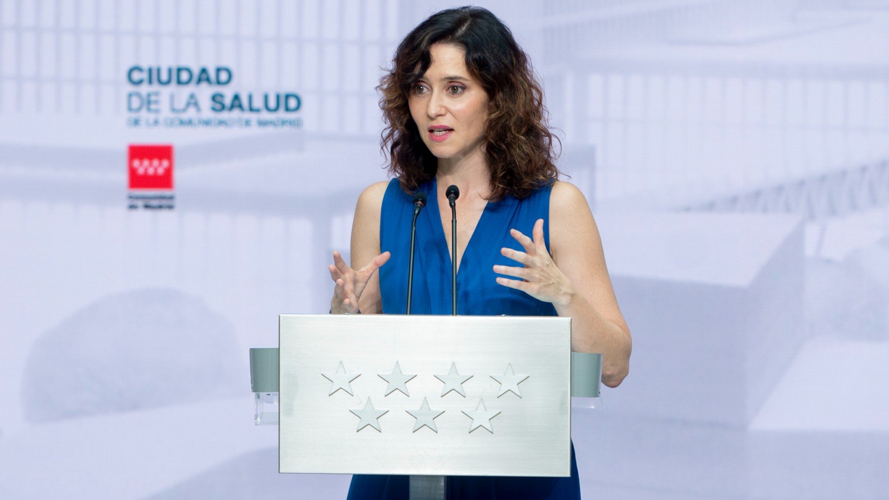 Ayuso en la presentación del proyecto del nuevo Hospital La Paz de Madrid.