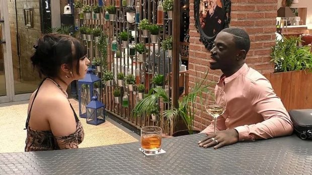 Judith y Antonio en 'First Dates'. (Mediaset)