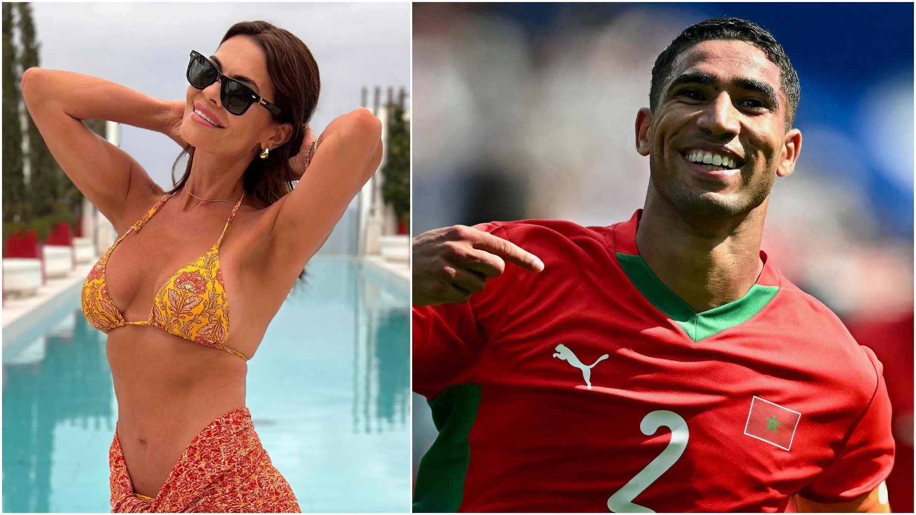 María José Suárez y Achraf Hakimi