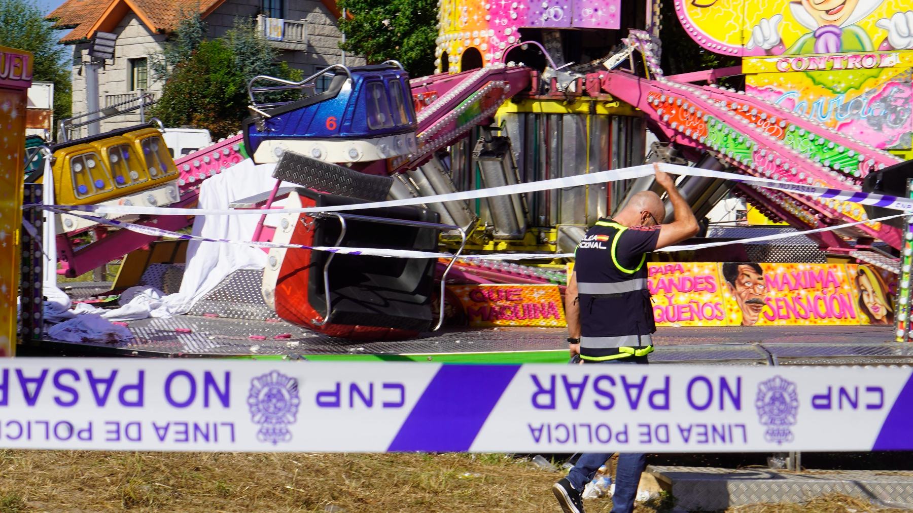 Atracción ‘Saltamontes’ tras el accidente mortal. (Foto: EP)