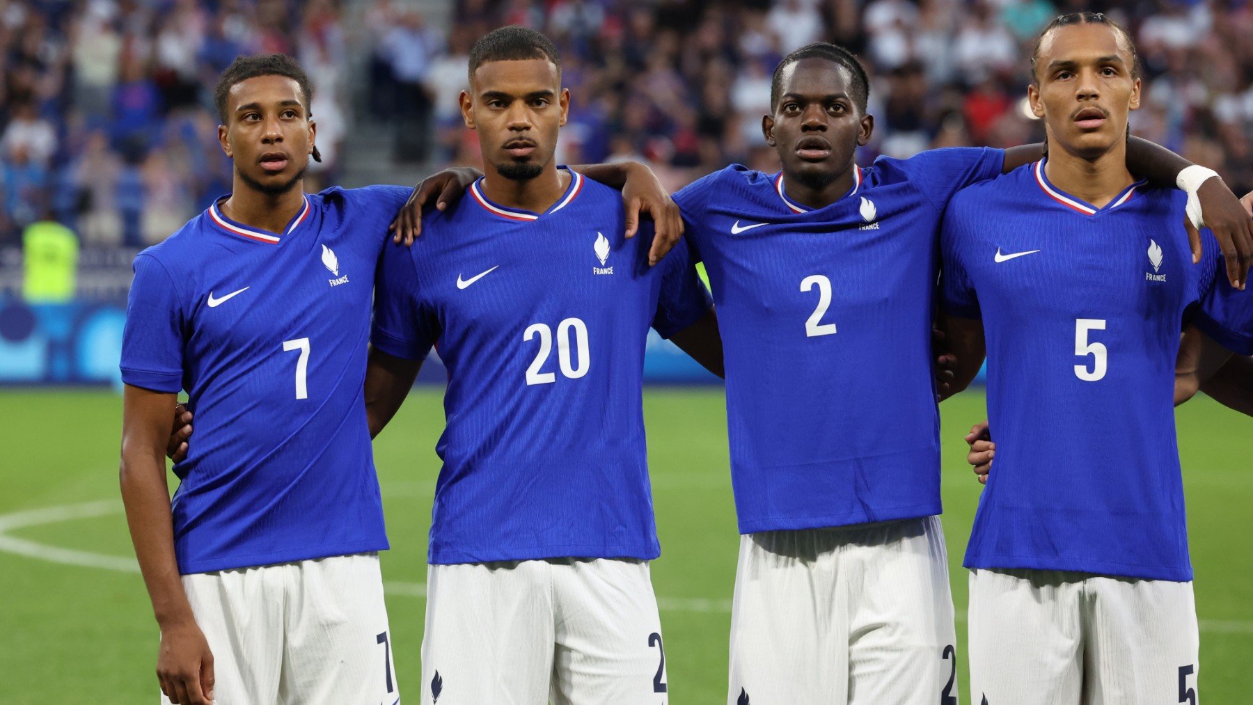 Jugadores de Francia en fútbol. (Getty)