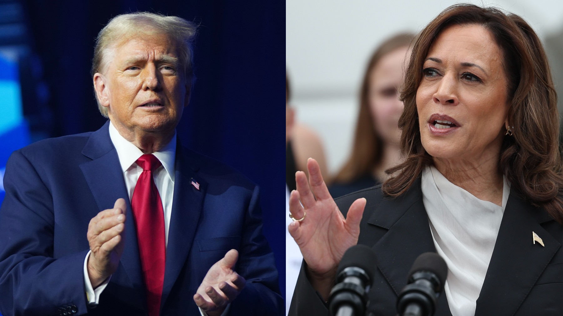 Donald Trump y Kamala Harris. (Foto: Efe)