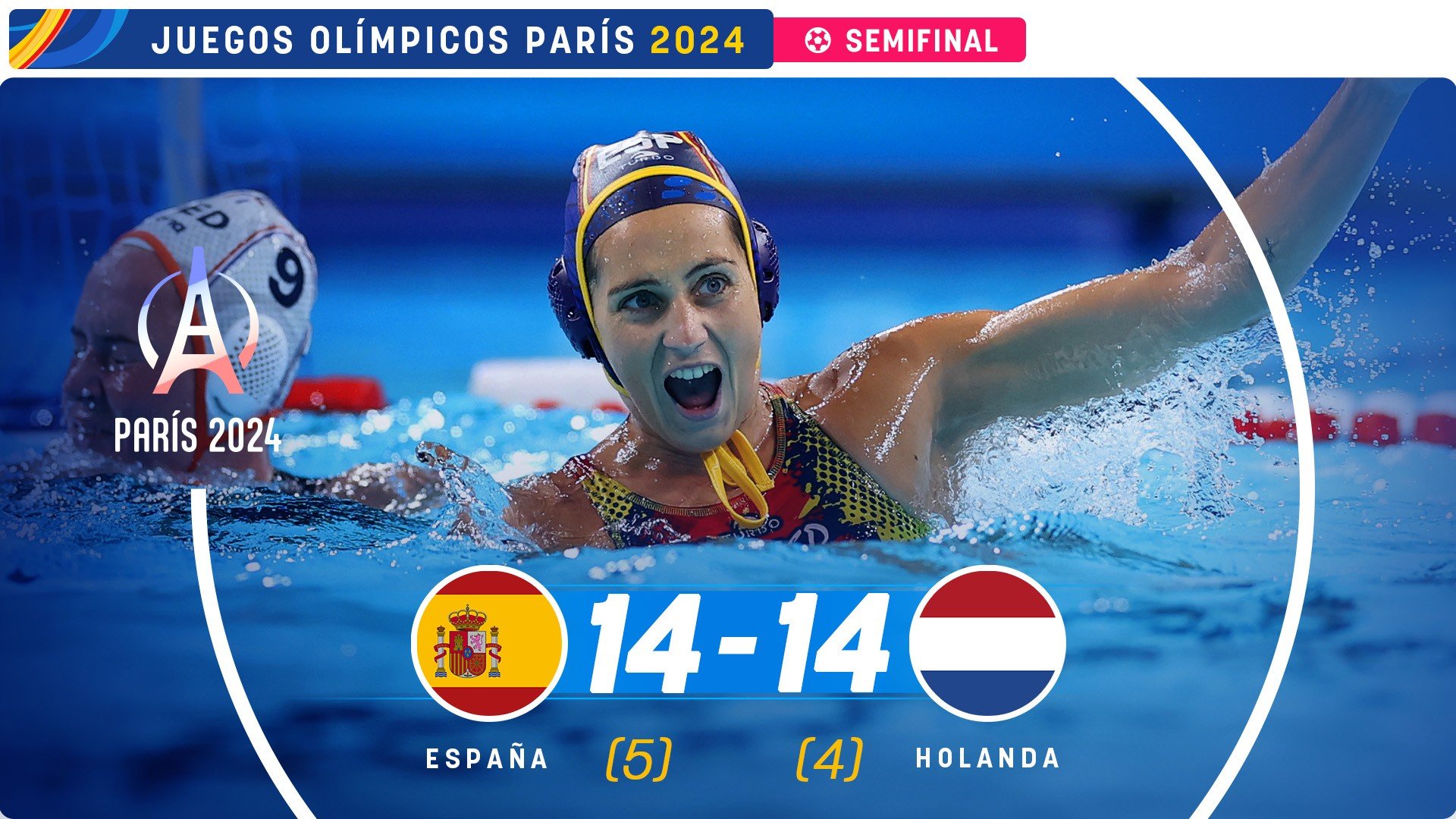 España llega a la final de waterpolo femenino.