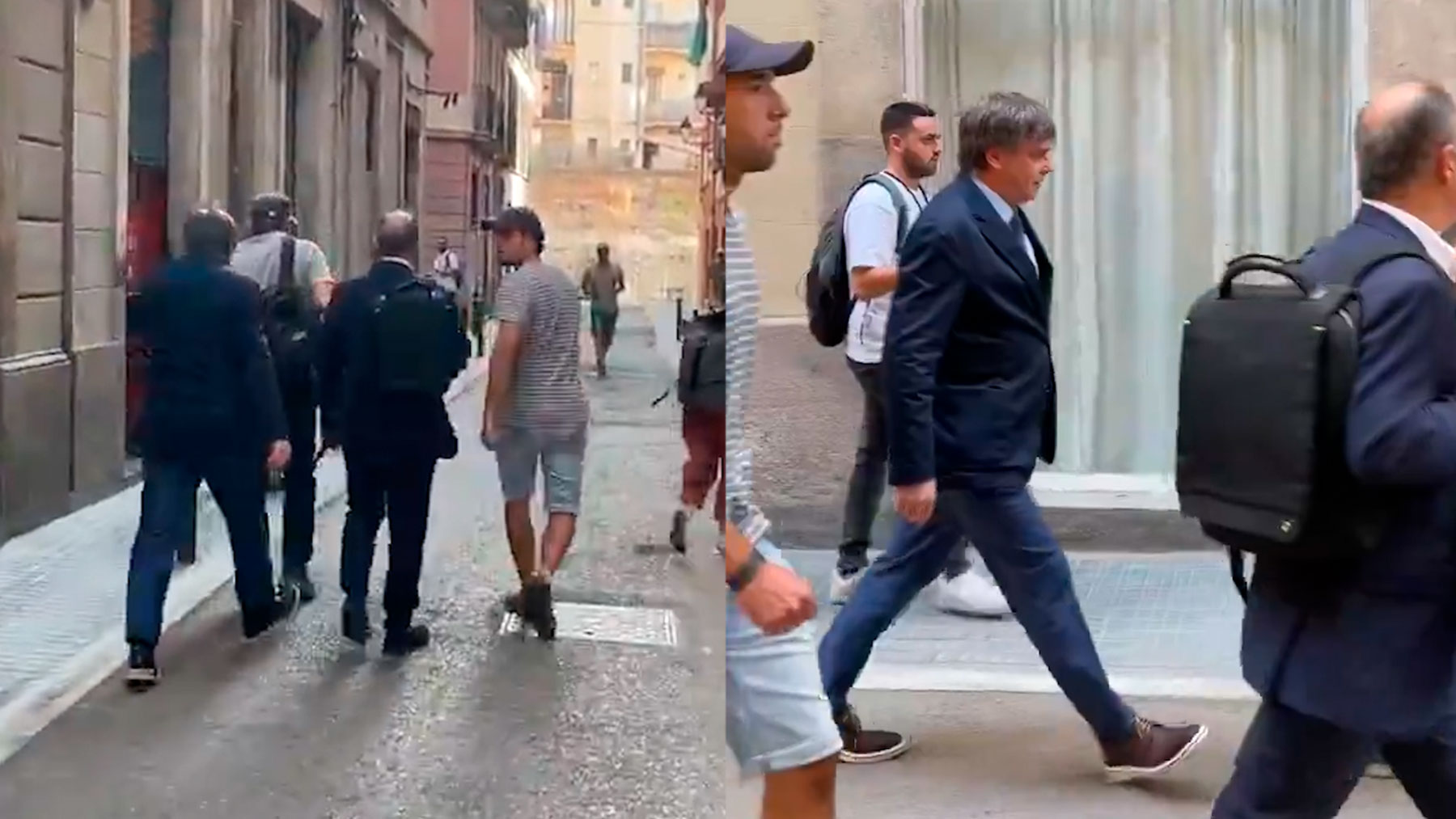 Puigdemont este jueves por las calles de Barcelona.