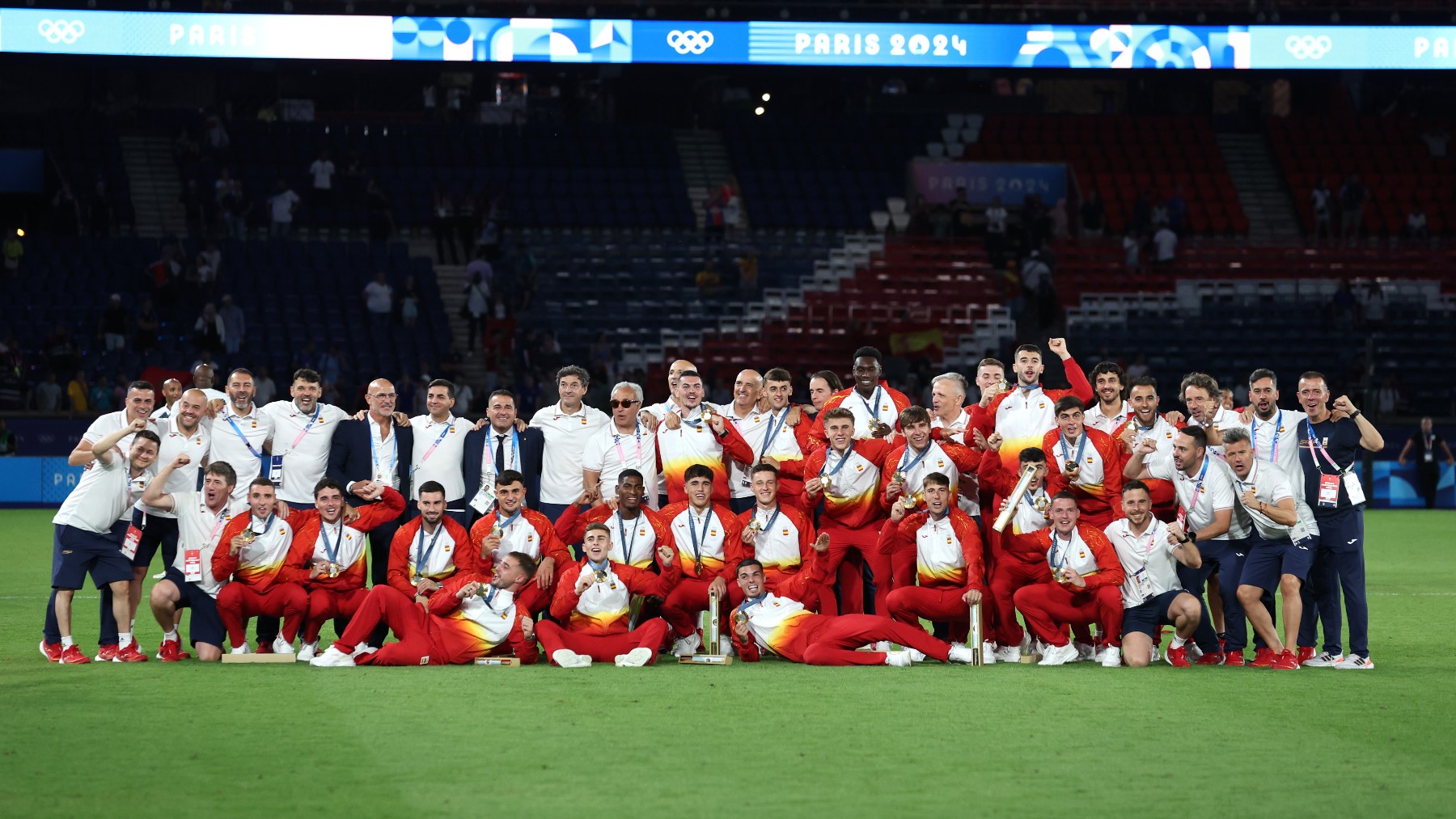 España celebra su oro olímpico. (Getty)