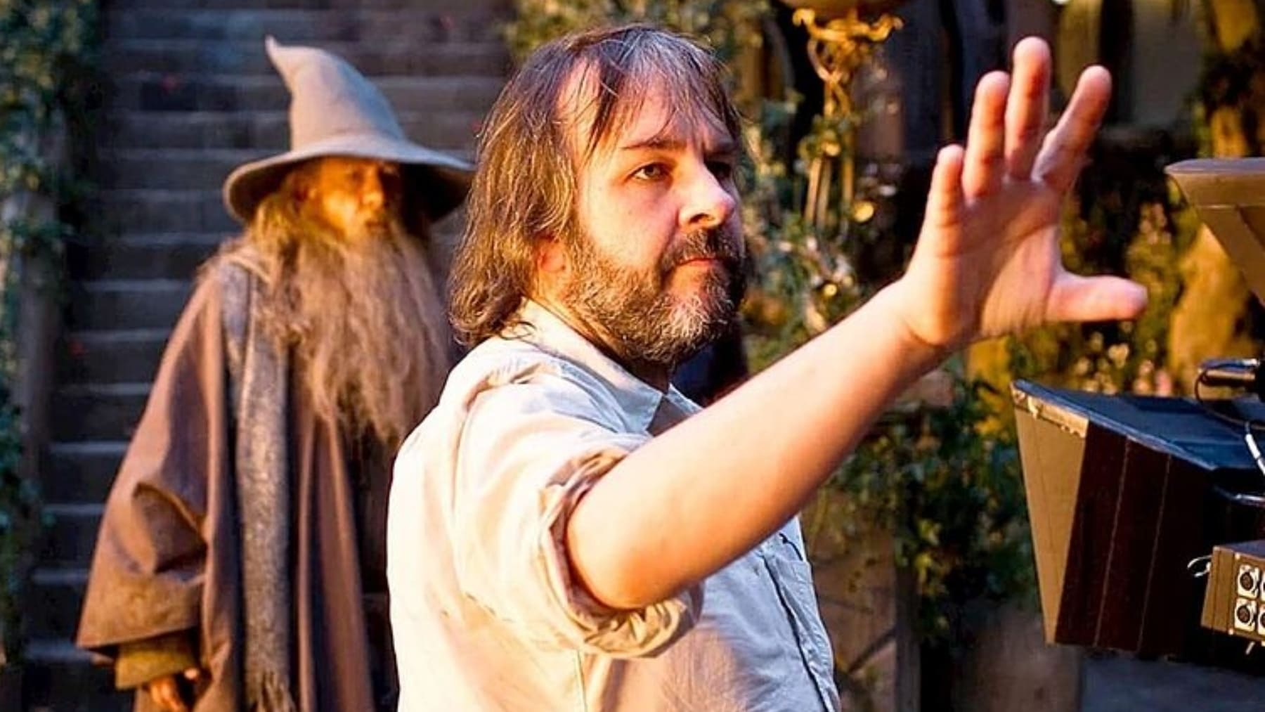 Peter Jackson dirigiendo ‘El Hobbit’.