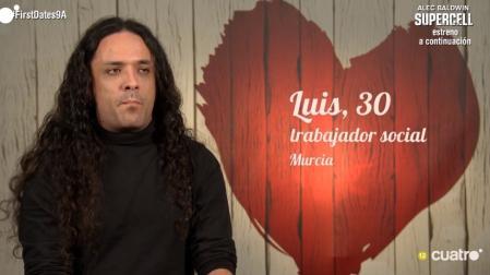 Luis en 'First Dates'. (Mediaset)