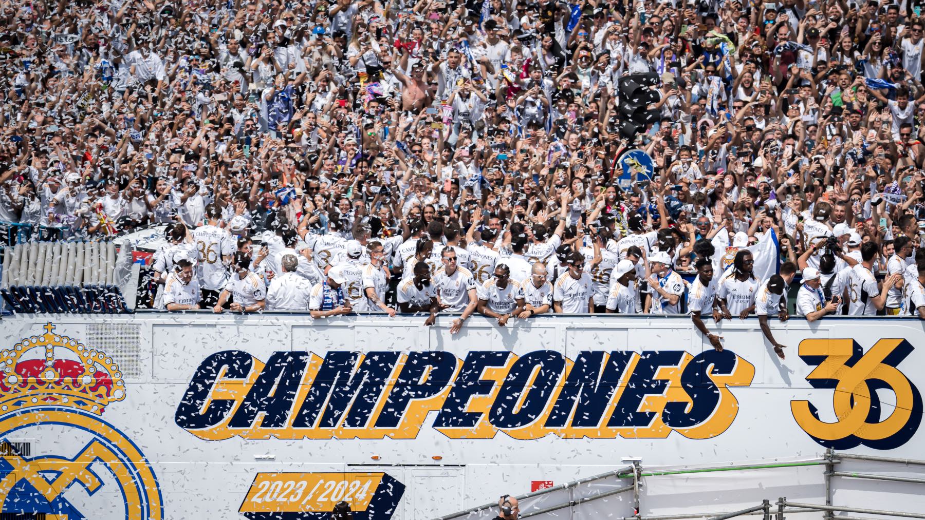 El Real Madrid celebra su título de Liga número 36. (EP)