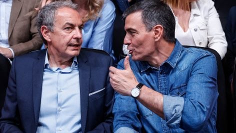 José Luis Rodríguez Zapatero con Pedro Sánchez.