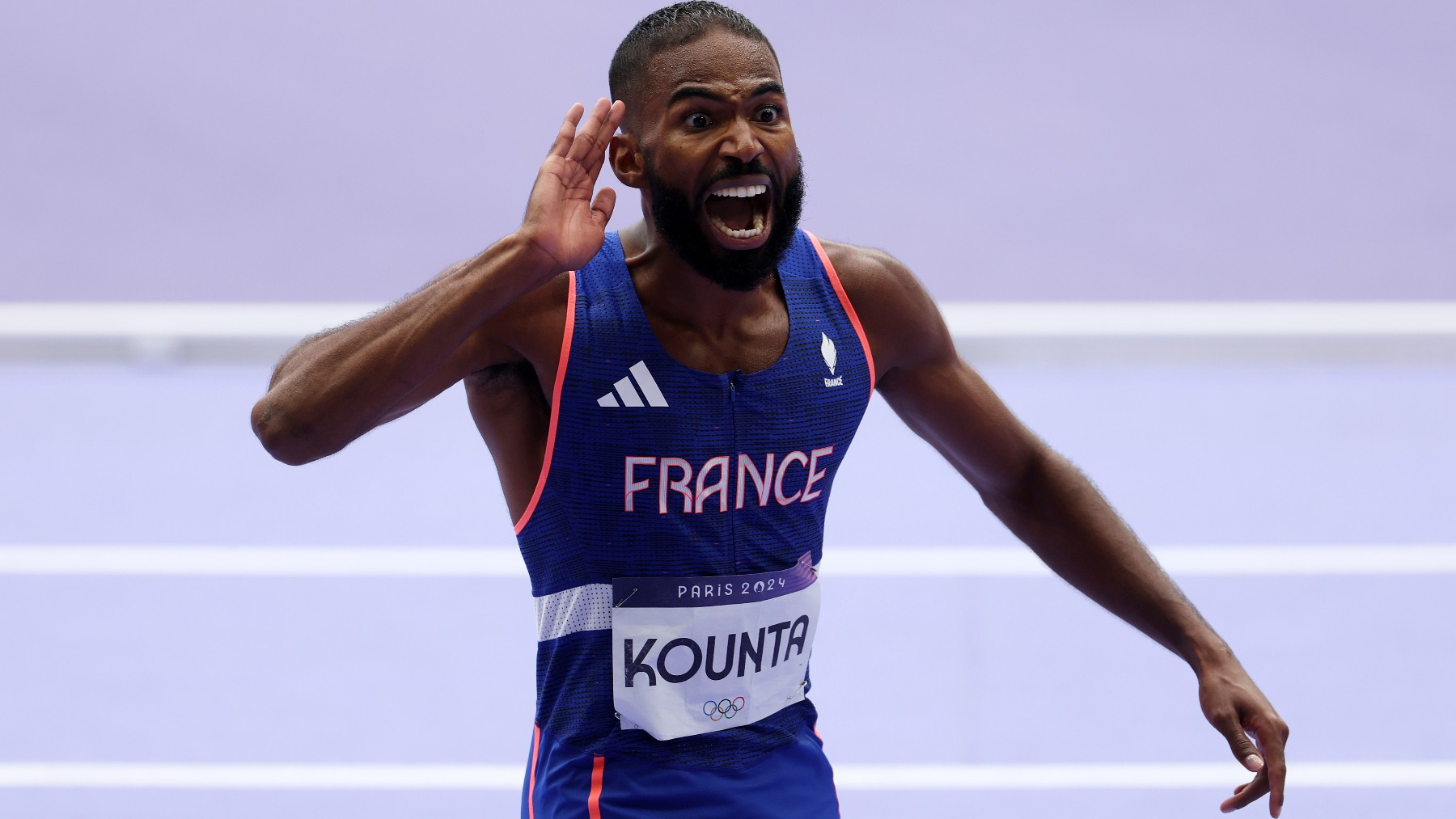 Muhammad Abdallah Kounta compitiendo con Francia. (Getty)