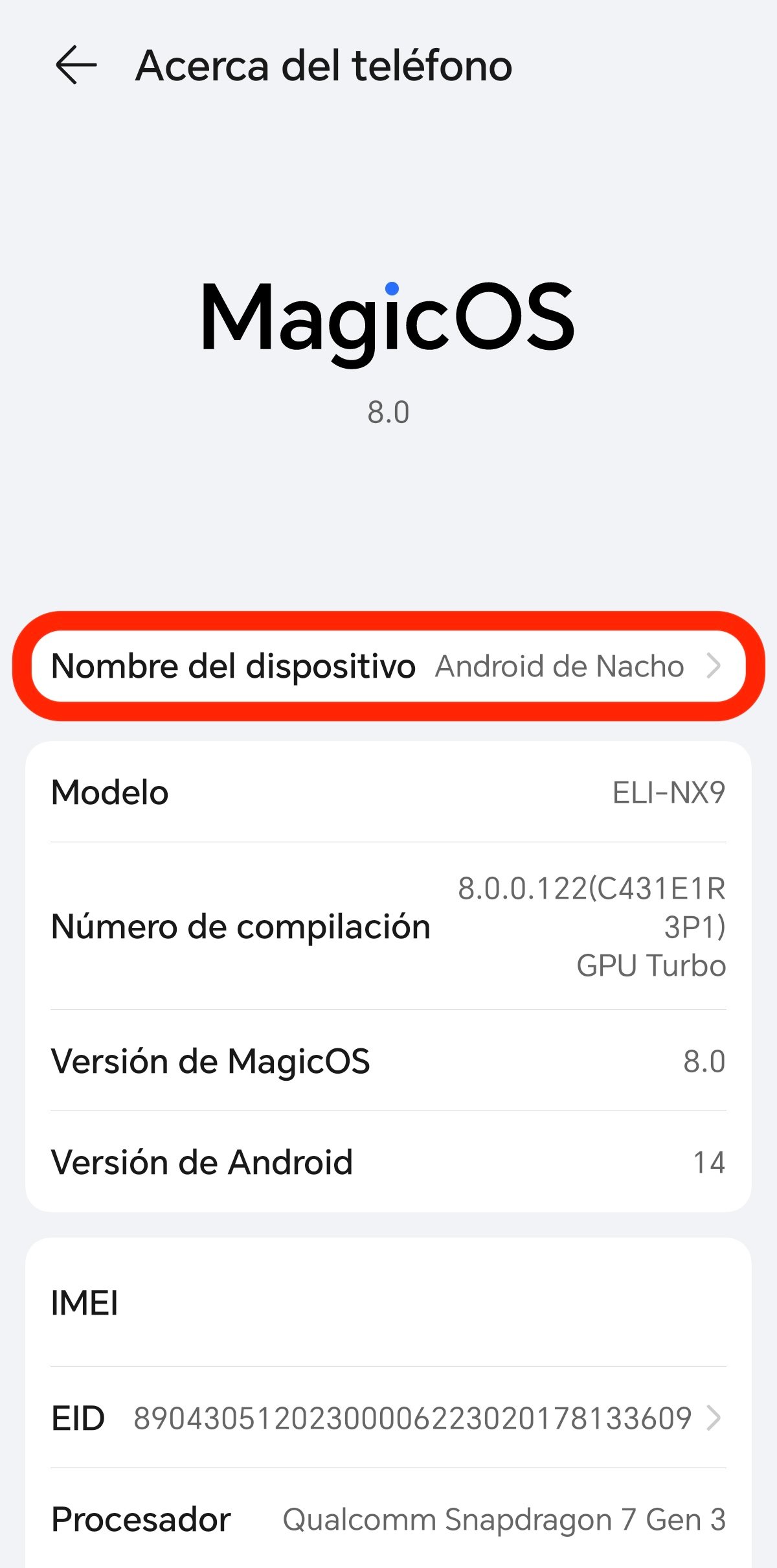 cambiar nombre Android