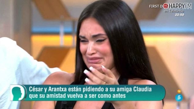 Claudia se ha roto por completo en directo en El diario de Jorge (Mediaset).