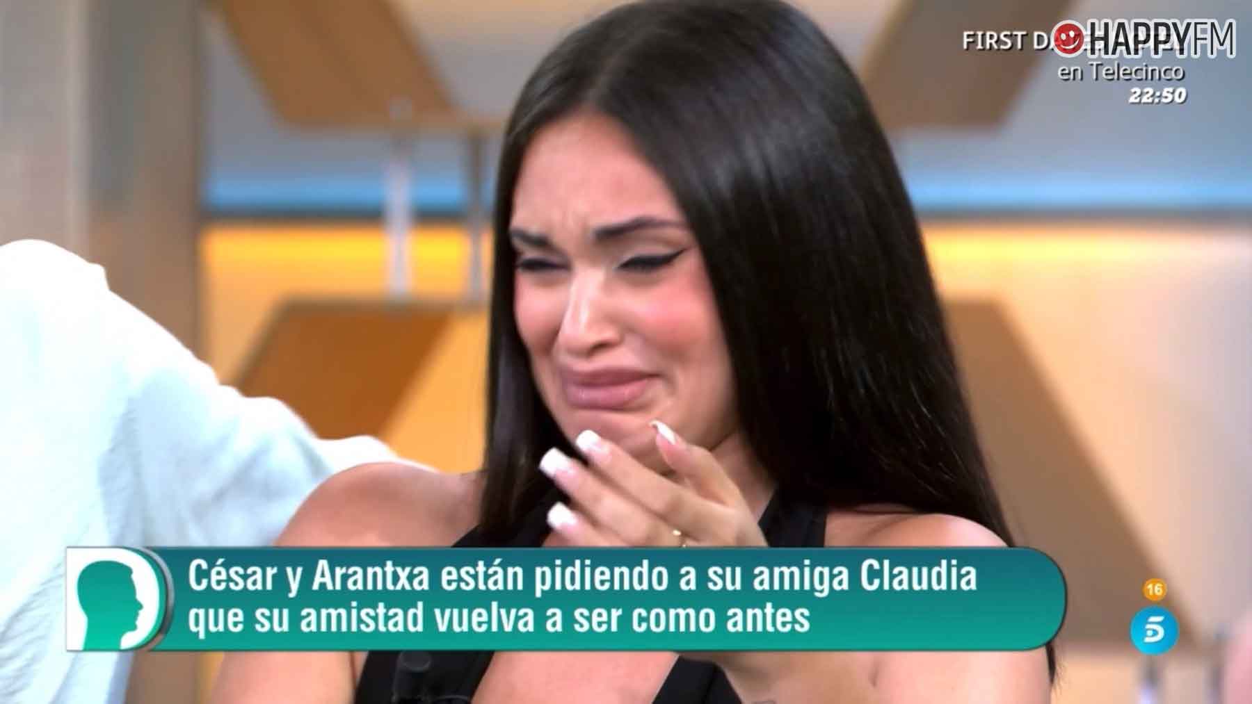 Claudia se ha roto por completo en directo en El diario de Jorge (Mediaset).