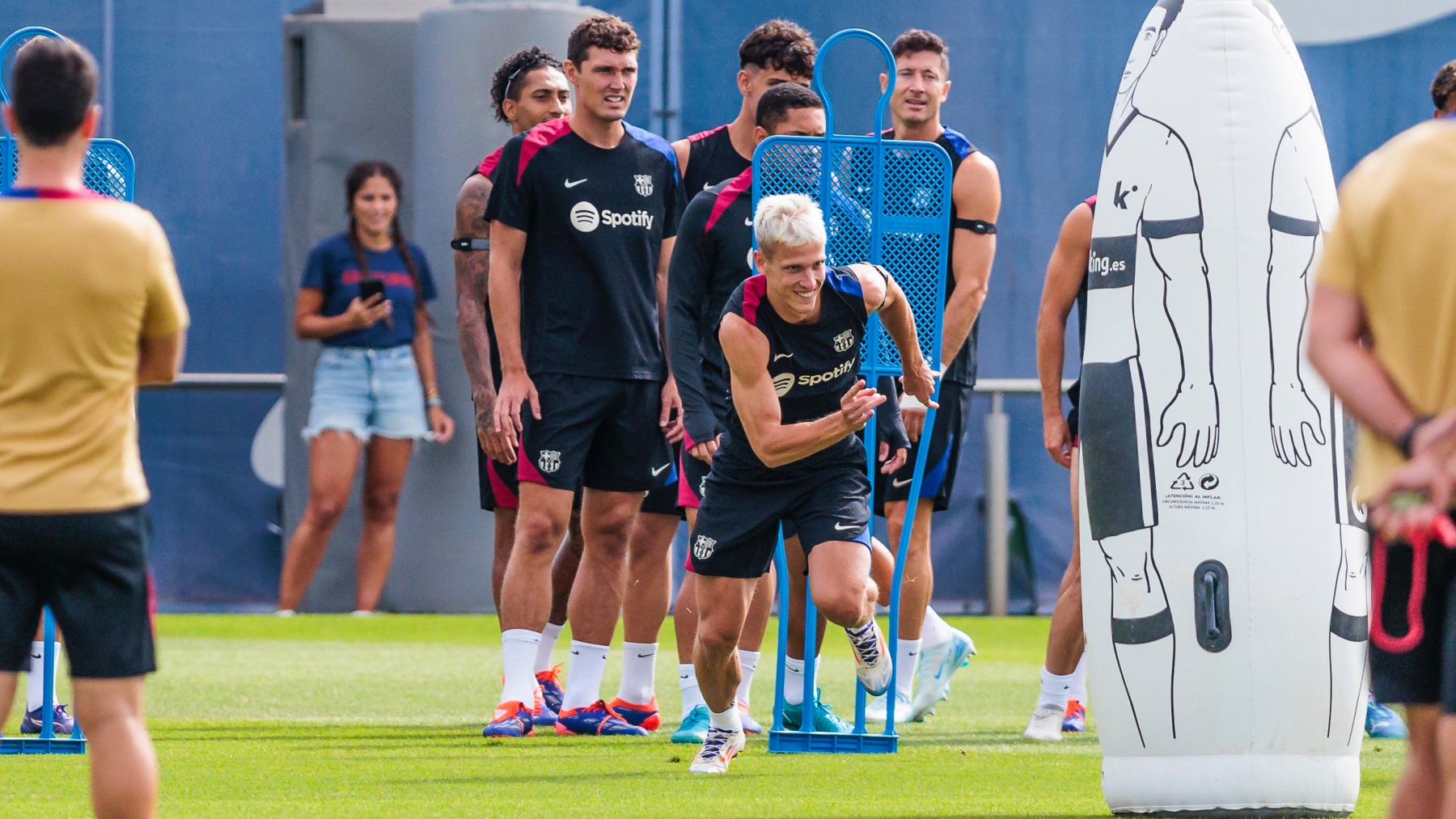 Dani Olmo, entrenando con el Barcelona. (EP)