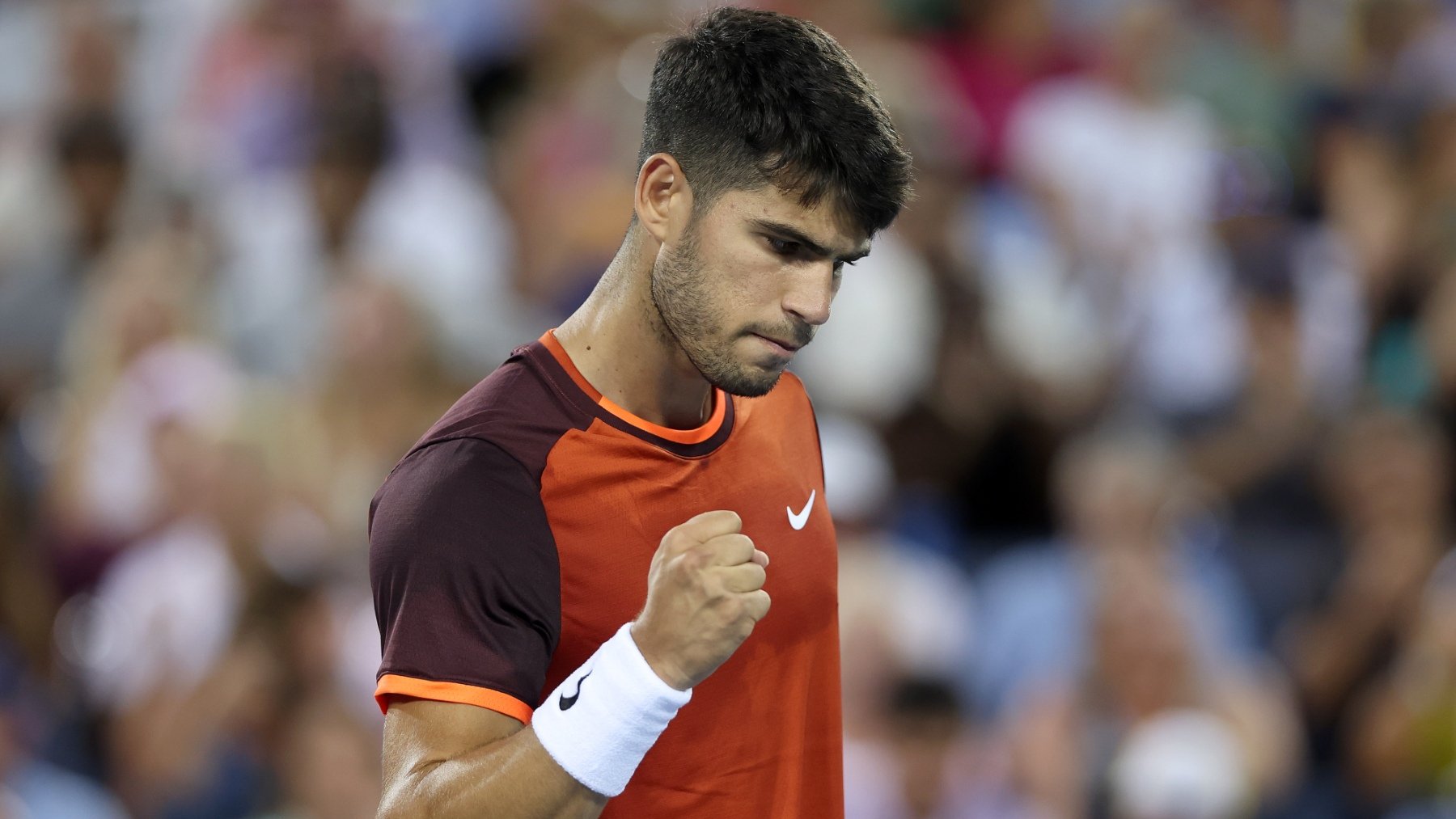 Carlos Alcaraz en el Masters 1000 de Cincinnati. (Getty)